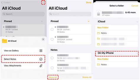 how to transfer notes from icloud account