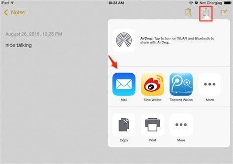 how to transfer notes from ipad to computer