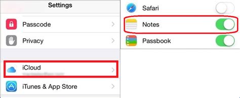 how to transfer notes from iphone to icloud account
