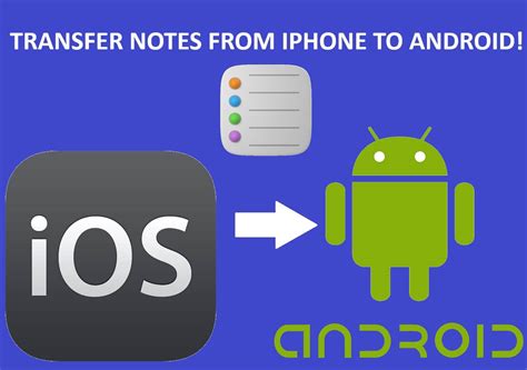 how to transfer notes to iphone from android