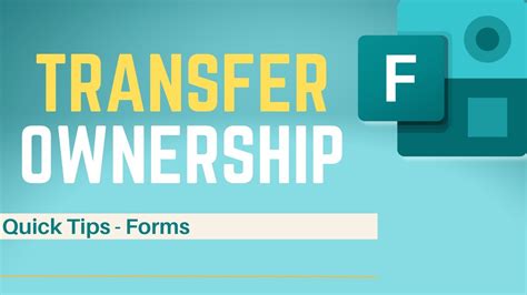 how to transfer ownership of a microsoft form to someone else