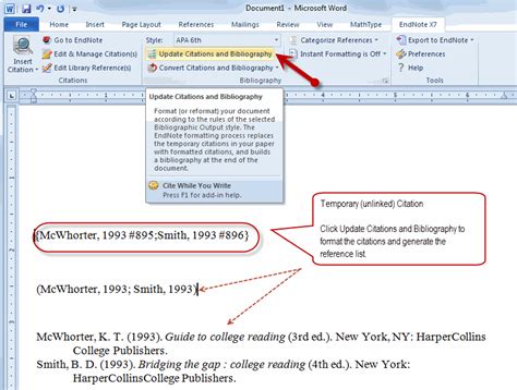 how to transfer references from endnote to word