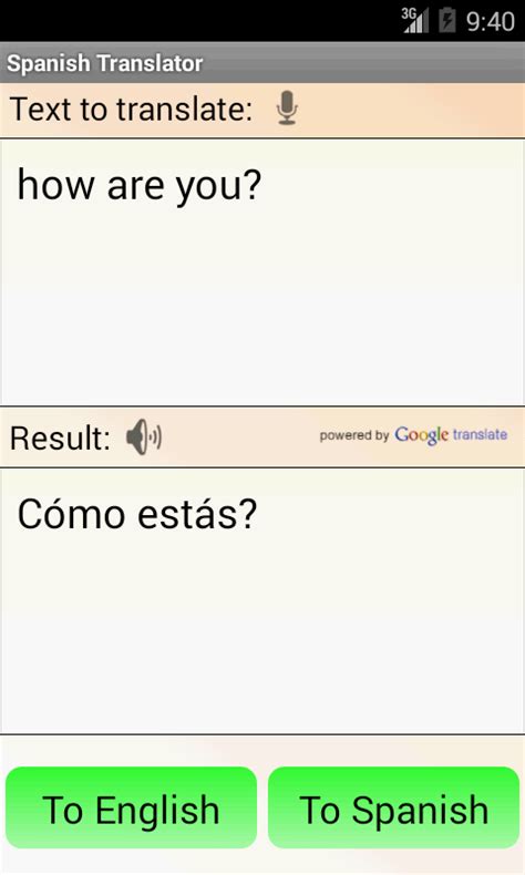 how to translate a text to spanish