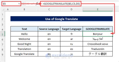 how to translate english to french in excel