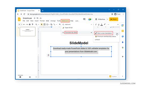 how to translate english to spanish on google slides