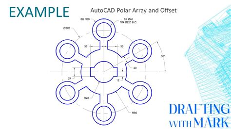 how to trim polar array in autocad