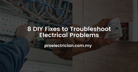 how to troubleshoot electrical problems