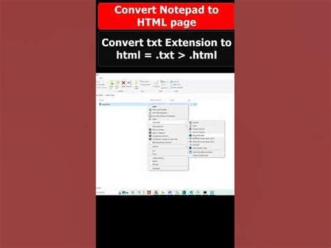 how to turn a notepad file into html