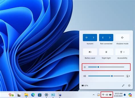 how to turn down brightness on microsoft computer