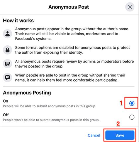 how to turn off anonymous post in facebook group reddit