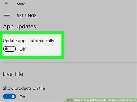 how to turn off auto update apps in windows 10