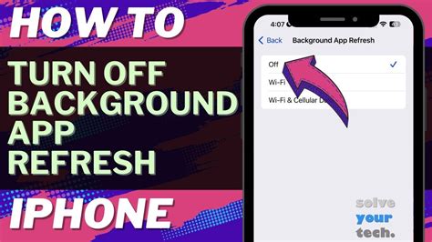 how to turn off background app refresh in iphone 15