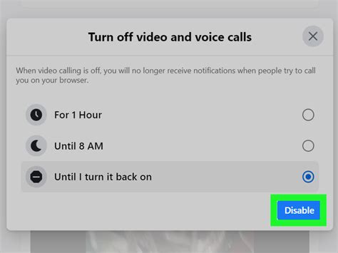 how to turn off calls on messenger on iphone
