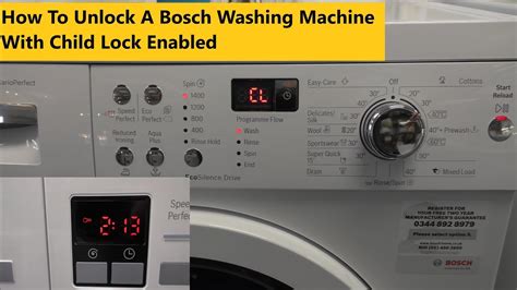 how to turn off child lock on bosch washing machine series 6