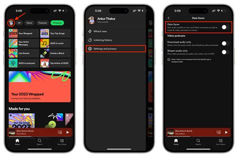 how to turn off data saving on spotify