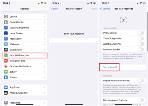 how to turn off face id for apps in setting