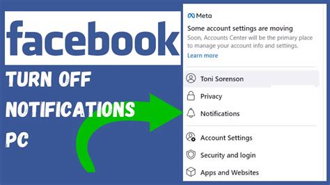 how to turn off facebook notifications on computer
