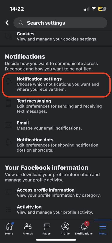 how to turn off fb notifications on android phone