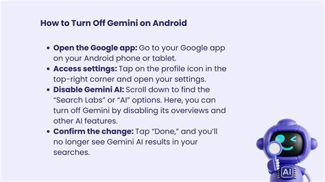 how to turn off gemini on an android phone