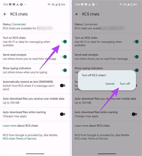 how to turn off google chat on android