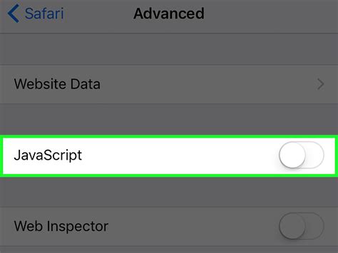 how to turn off javascript on mobile