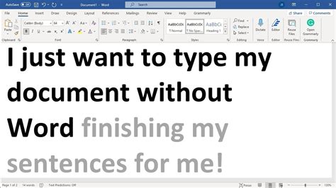 how to turn off predictive text in ms word
