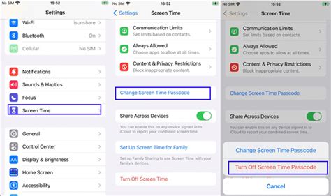 how to turn off restrictions on iphone without screen time passcode