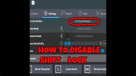 how to turn off shift lock on roblox phone