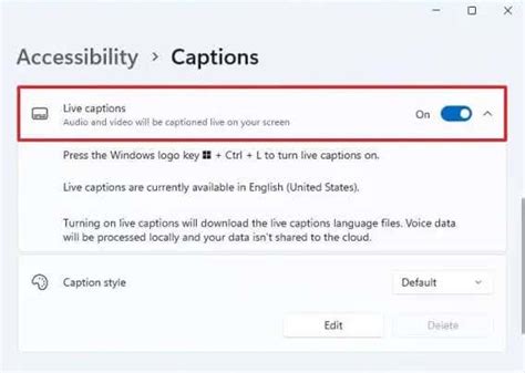 how to turn on captions in pc
