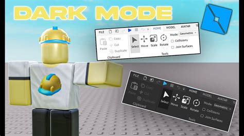 how to turn on dark mode roblox studio