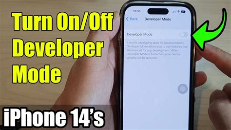 how to turn on developer mode on iphone 14