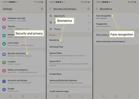 how to turn on face recognition on android