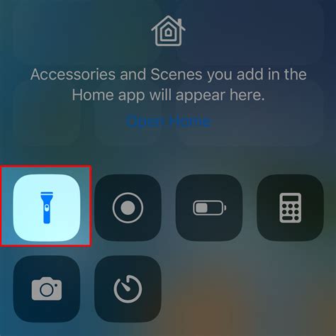 how to turn on flashlight on iphone 6 in settings