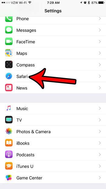 how to turn on javascript iphone safari