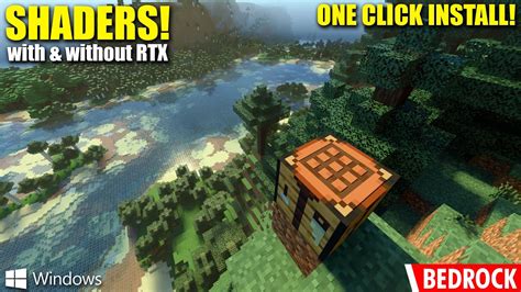 how to turn on shaders in minecraft bedrock pc
