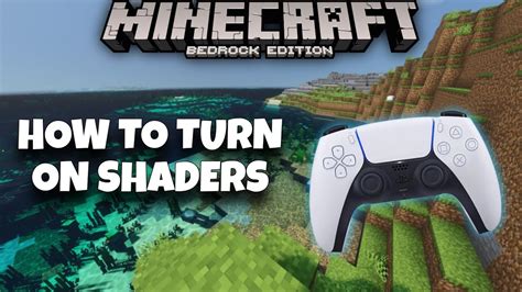 how to turn on shaders in minecraft preview ps5