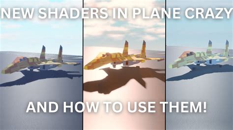 how to turn on shaders in roblox plane crazy