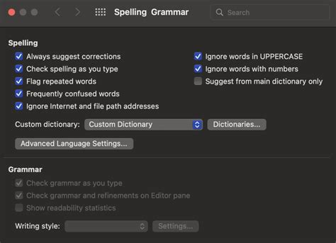 how to turn on spell check on mac