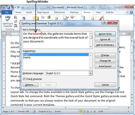 how to turn on spelling and grammar check in ms word