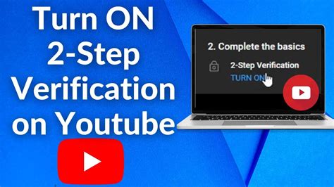 how to turn on two step verification on youtube