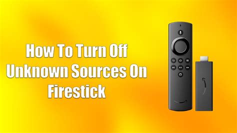 how to turn on unknown sources on firestick