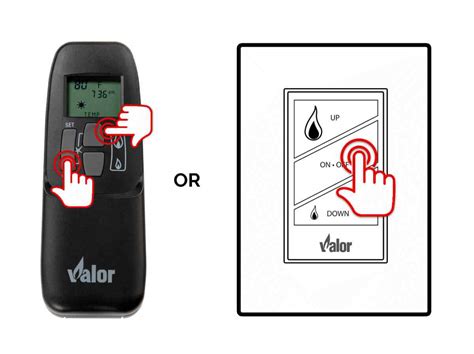 how to turn on valor fireplace with remote
