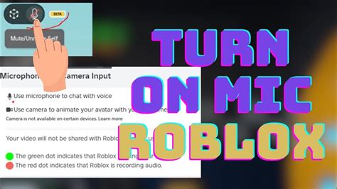 how to turn on your microphone on roblox