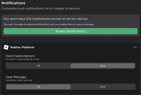 how to turn roblox notifications on ipad