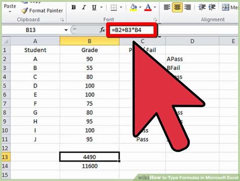 how to type 3 in excel