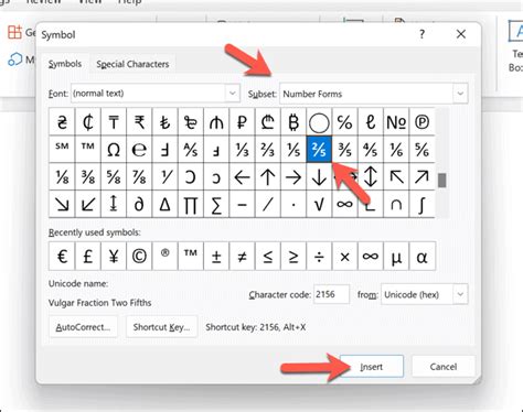 how to type 5 1 2 in word