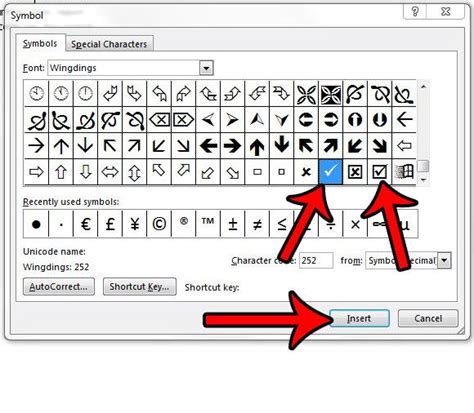 how to type a check mark in word