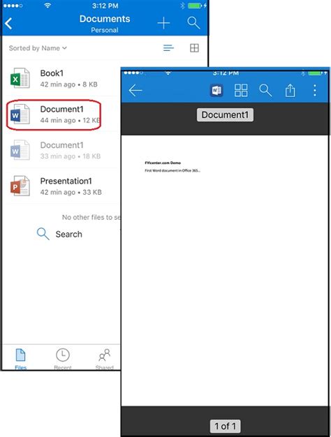 how to type a word document on an iphone