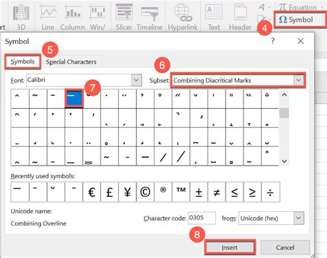 how to type average symbol in excel
