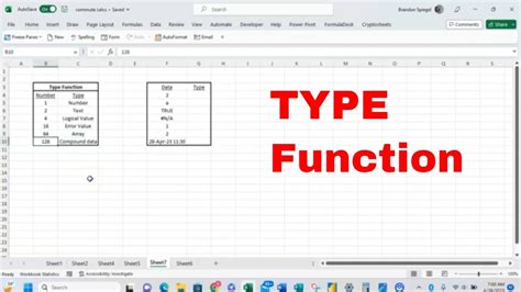 how to type below in excel
